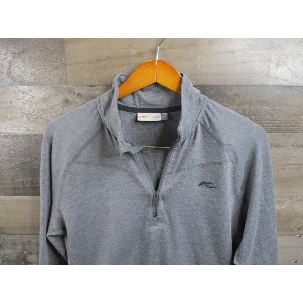 KJUS Trace Half Zip Pullover Mens 52 Large Gray Athletic Long Sleeve Lightweight